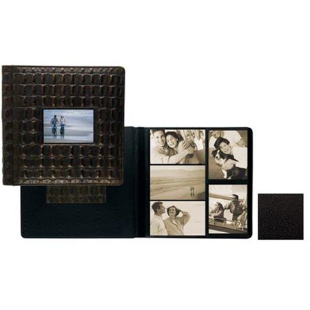 RAIKA Raika TN 113 BLK 4in. x 6in. Frame Front Large Album - Black TN 113 BLK